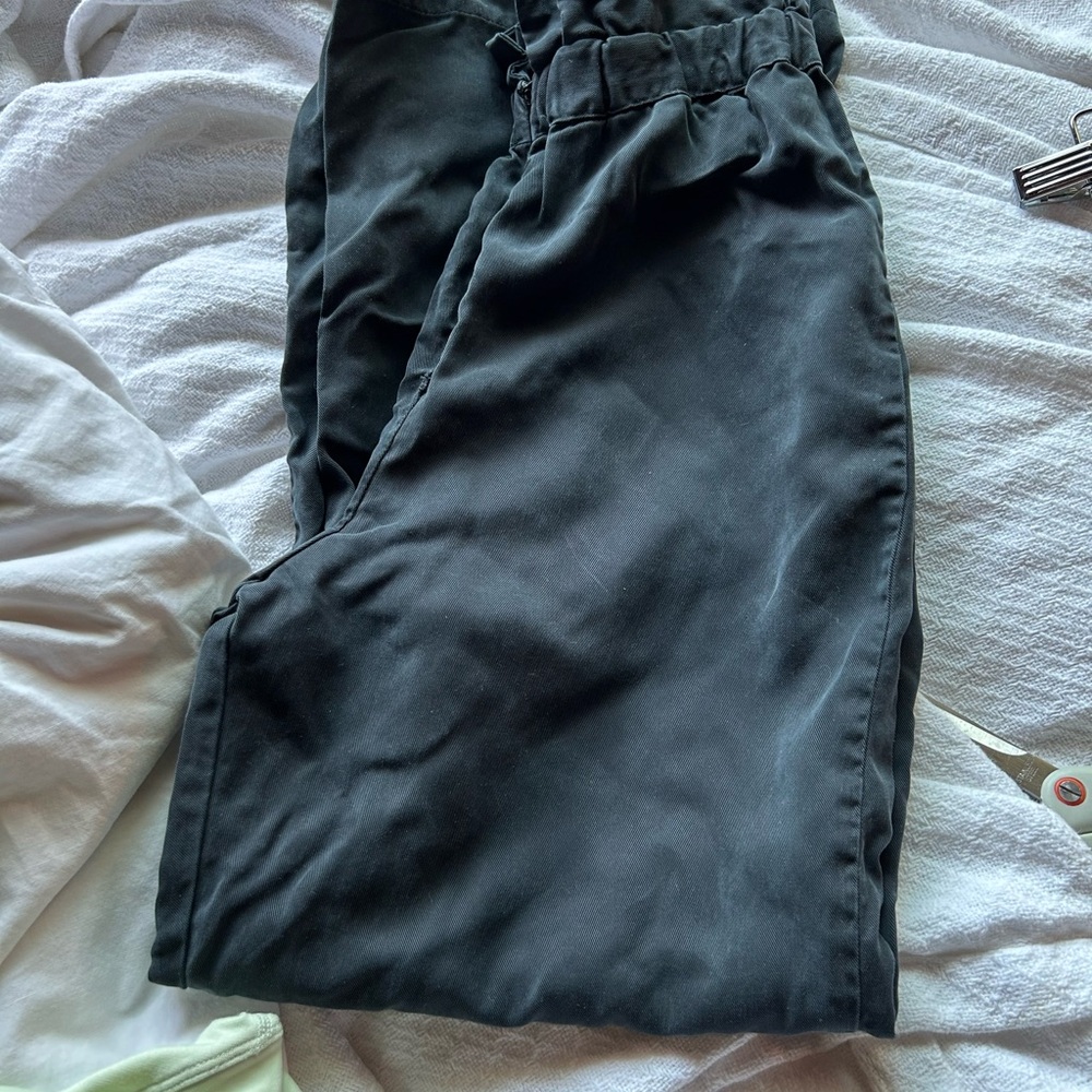 Reformation Charcoal/Navy Wide Leg Pants